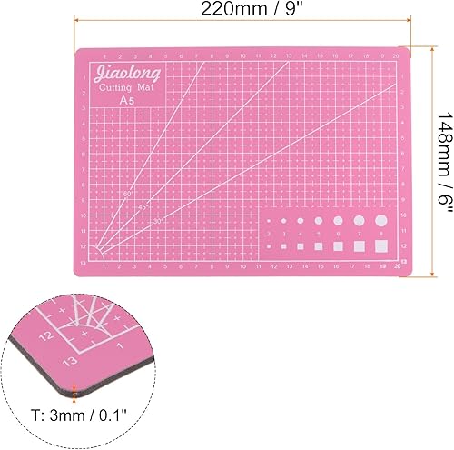 Miniatura 2 de HARFINGTON Alfombrilla de corte autorreparable A5 de 9 x 6 pulgadas, tabla de cortar de doble cara para manualidades, trabajo de arte, corte de