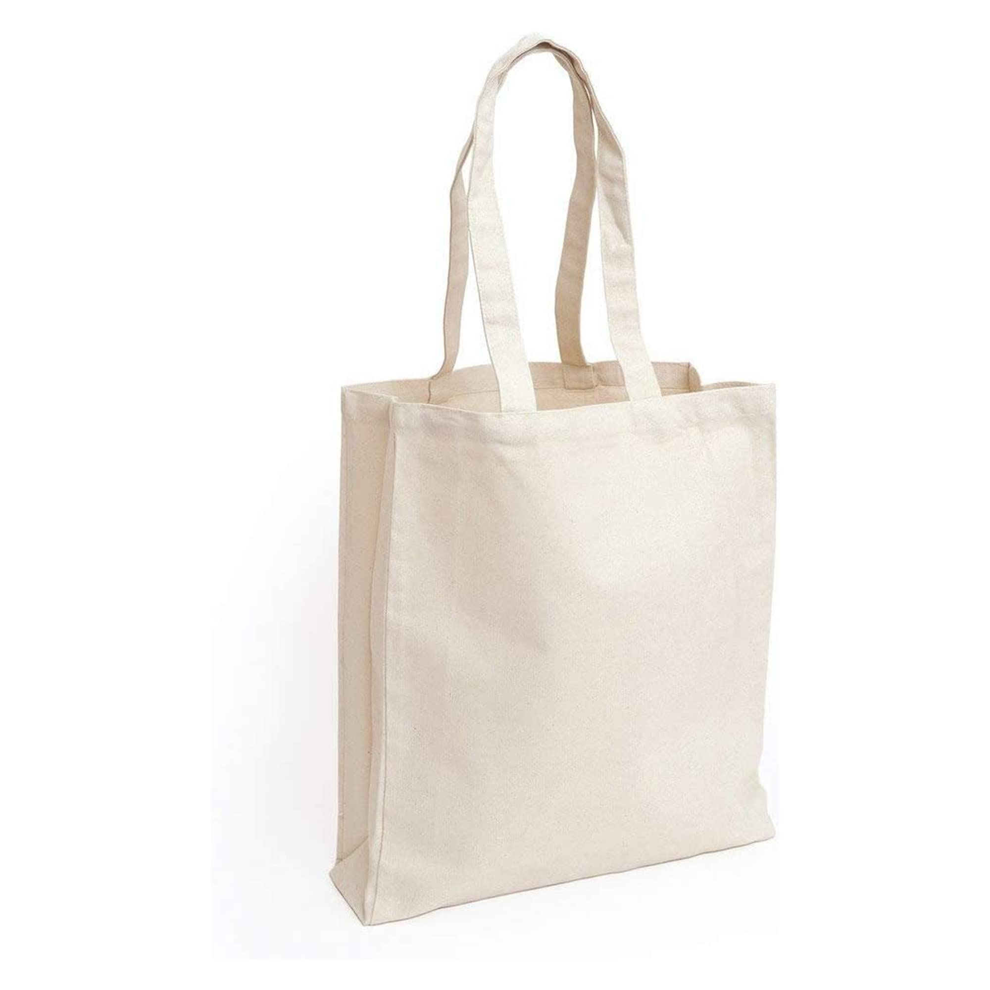 SulfarSulfar Promotional Priced Durable Cotton Canvas Book Bag W/Gusset Art Craft Blank Tote Bag