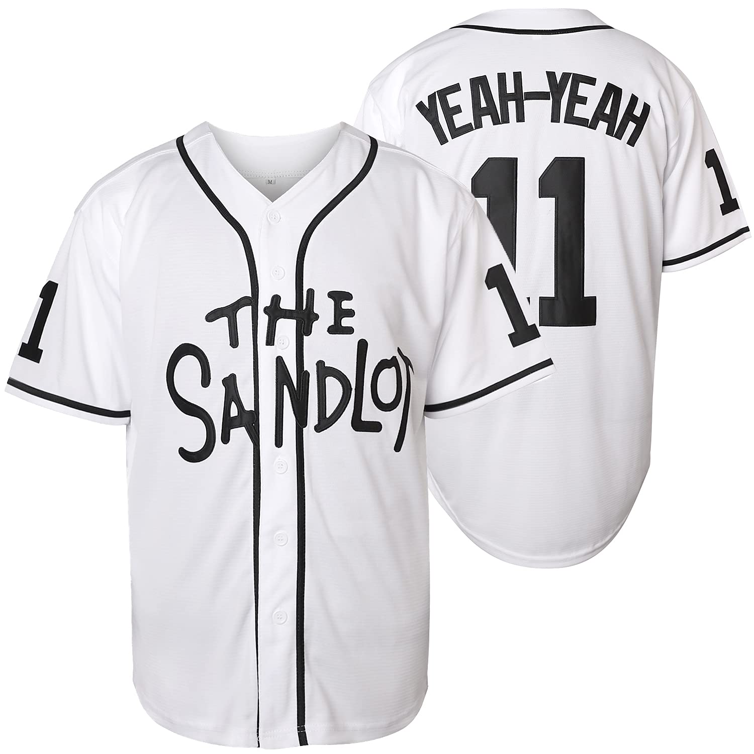 JKNAKNThe Sandlot Benny The Jet Rodriguez Michael Squints Palledorous Alan Yeah-Yeah McClennan Bel Air 3D Print Baseball Jersey