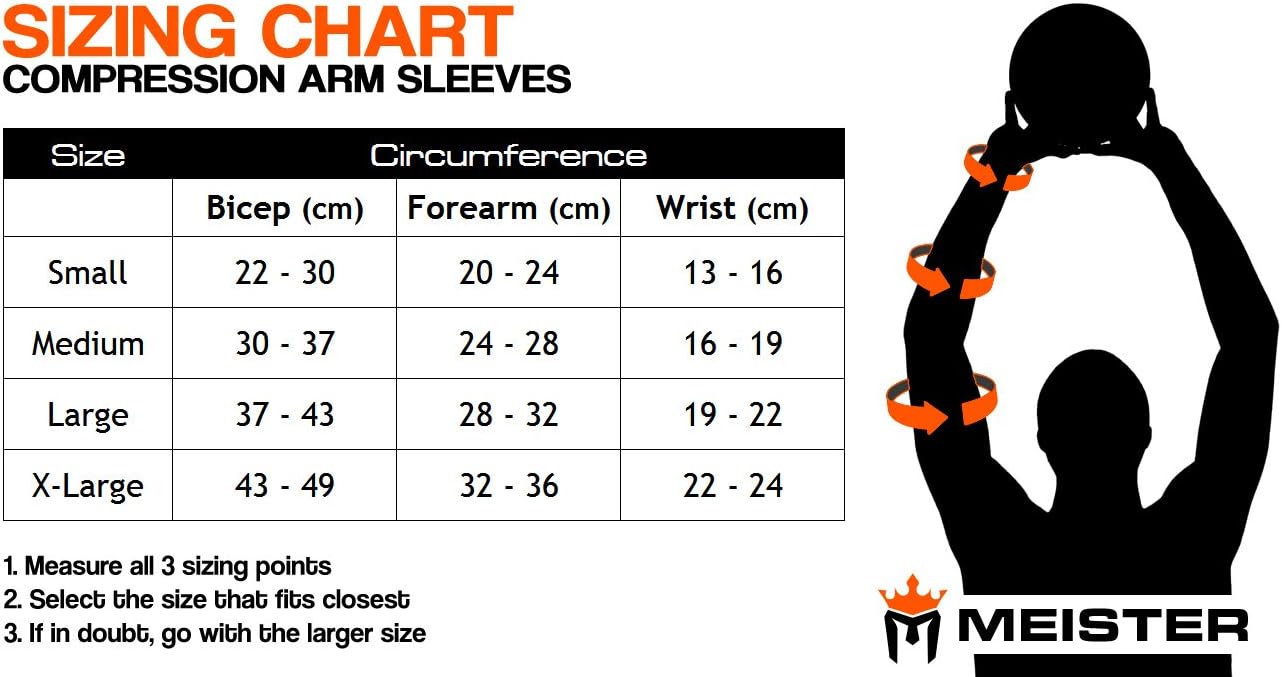 Meister HEX Graduated Compression Arm Sleeves (Pair) for Basketball, Football and All Sports : Clothing, Shoes & Jewelry