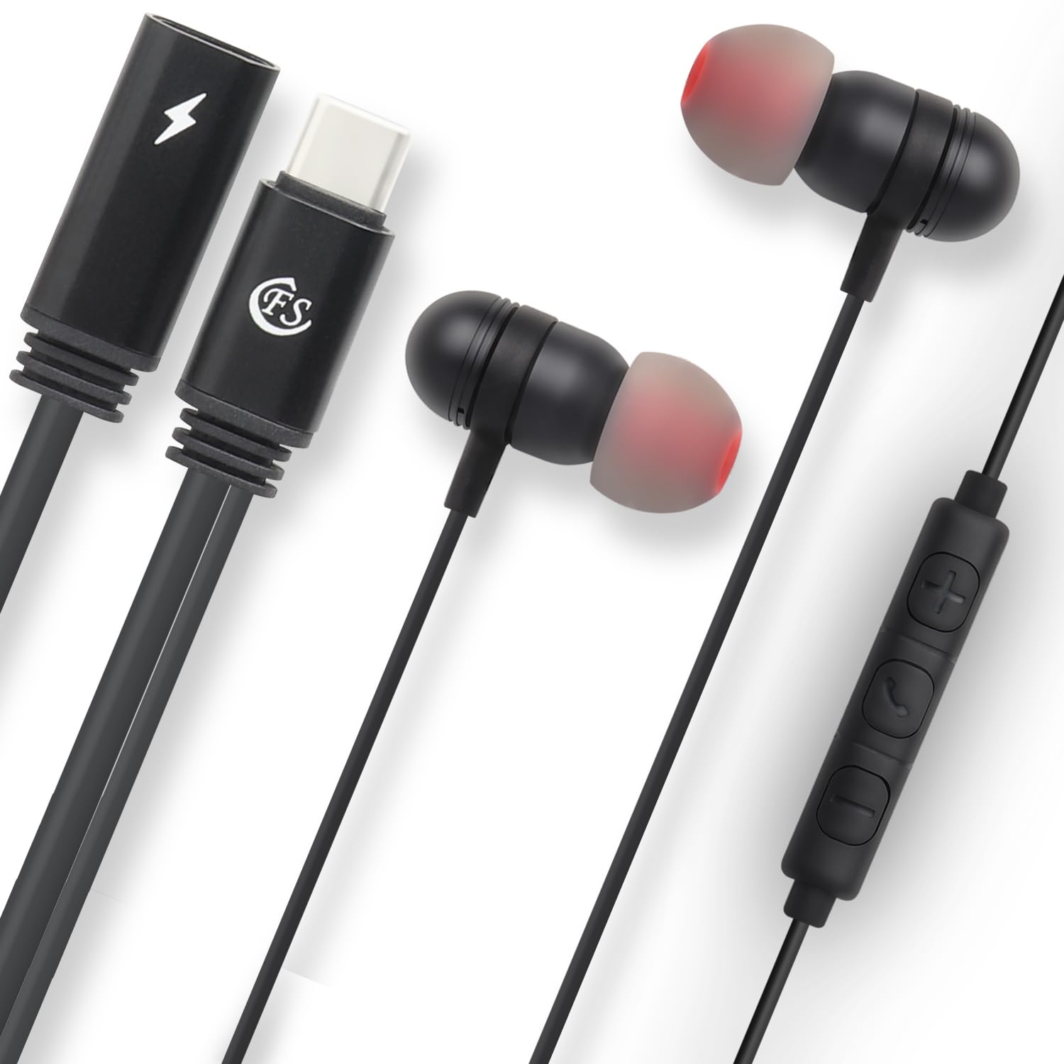 Type-C ハンズフリーイヤホン マイク付き 1.2mケーブル DAC搭載 Amazon.co.jp: FSC Type-C 充電端子搭載 充電しながら音楽が