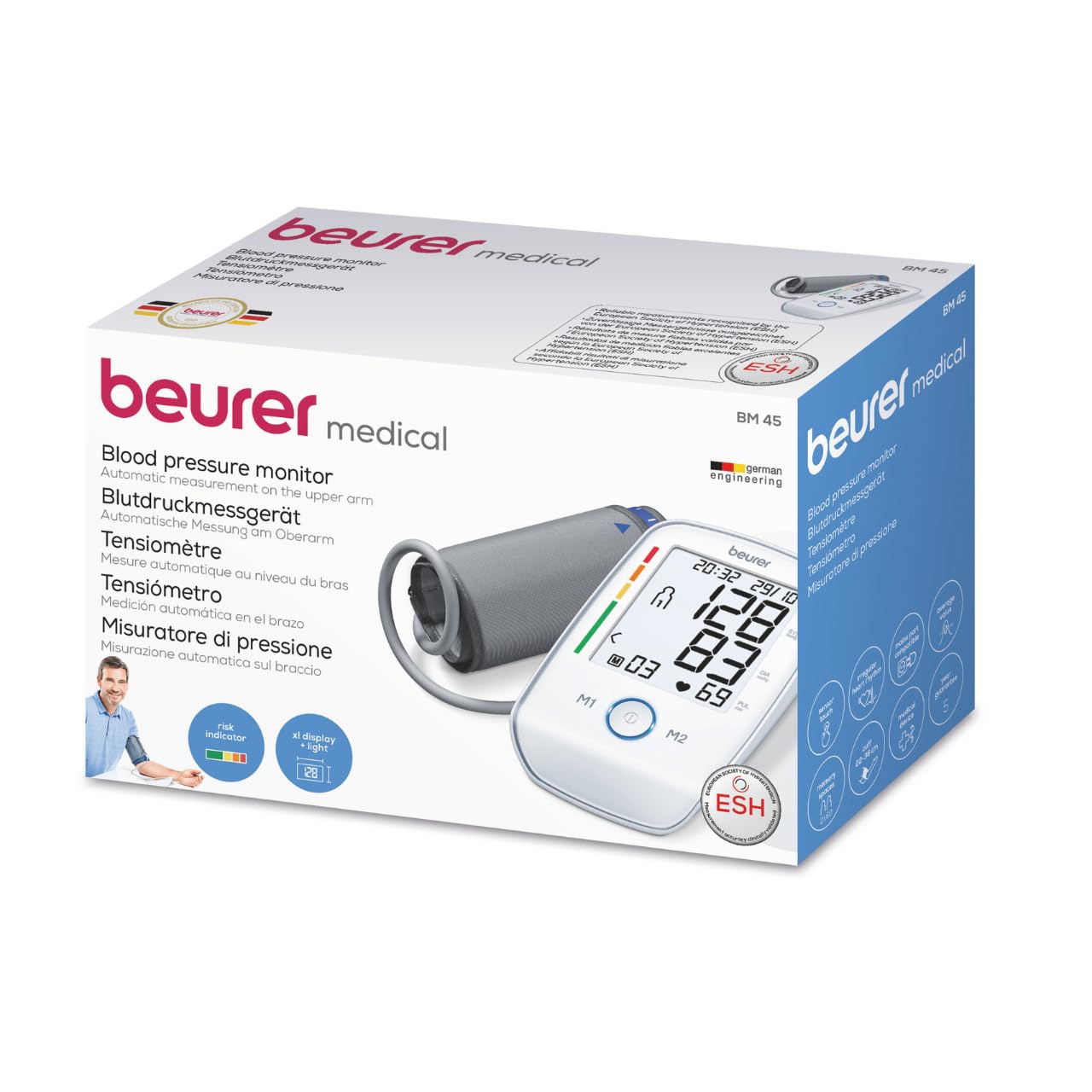 Beurer BM45 Ciśnieniomierz Medyczny, Czarny, od 22 do 36 cm