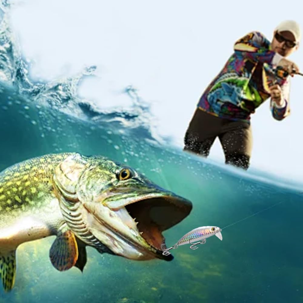 1 Pieza Señuelos De Pesca Que Se Hunden, Señuelos Pesca, 7.5G Plantillas De Cebos De Pescado Giratorios Duros De Metal Para Perca De Trucha Lucio De Lubina De Salmón