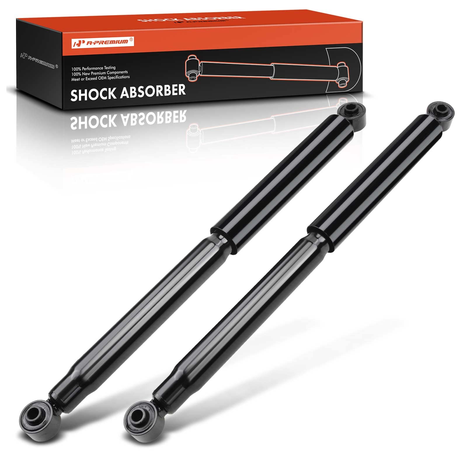 A-Premium Rear Pair (2) Shock Strut Absorbers Compatible with Chevrolet Silverado GMC Sierra 1500 2500 Dodge Ram 1500