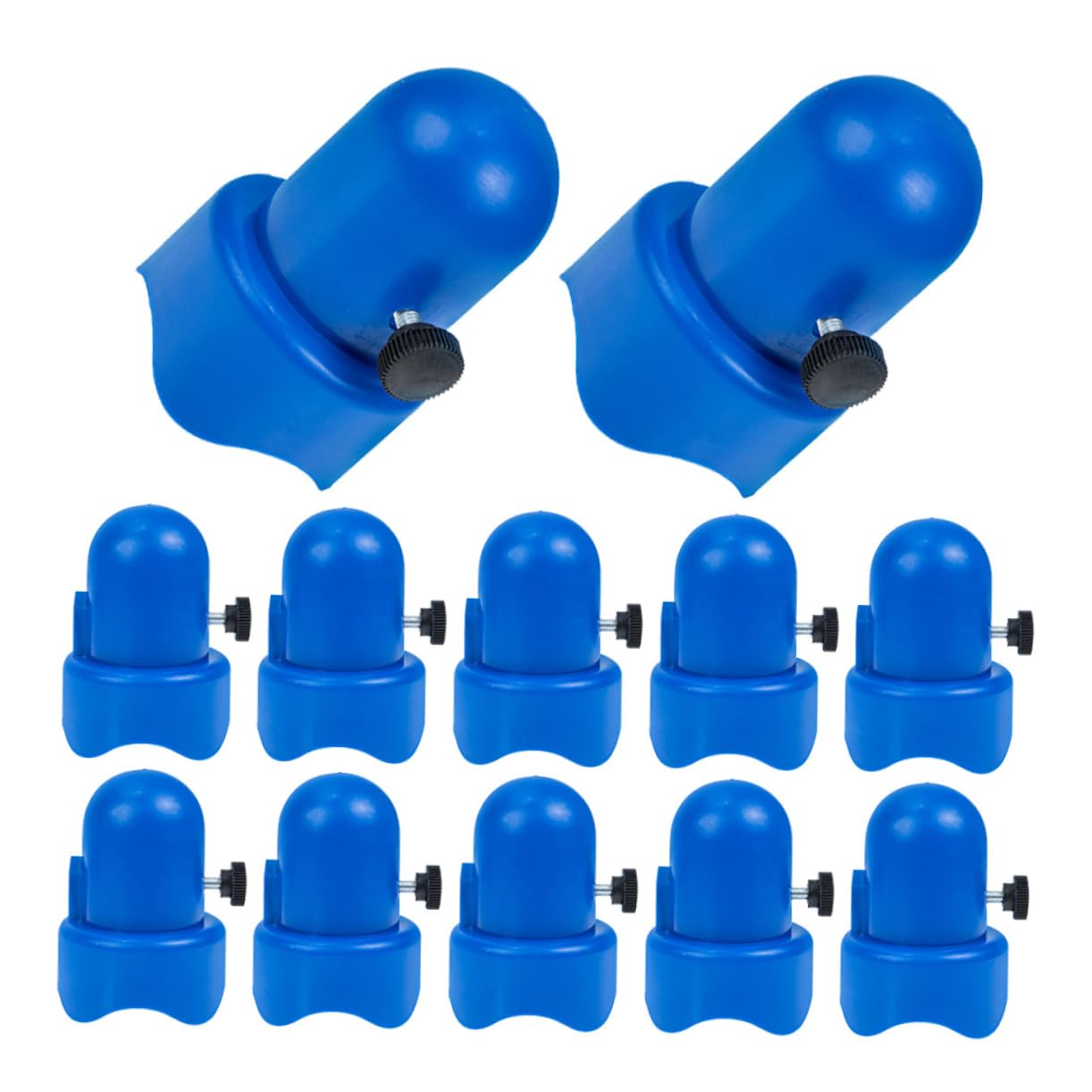 20 Tapas de Plástico para Postes de Trampolín con Tornillo Azul
