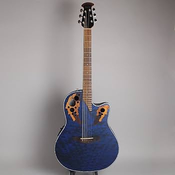 Amazon | Ovation Celebrity CE44P 8TQ Blue Transparent Quilt