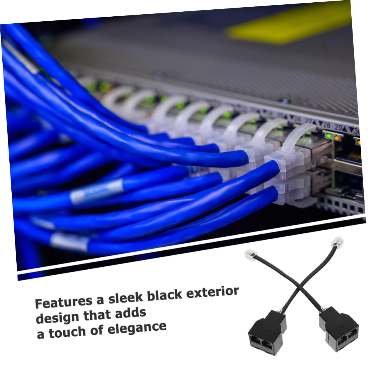 Abaodam 4pcs Core Detachable Telephone Line Adapters Versatile Splitter for Landline Phones Signal Transmission Convenient for Use