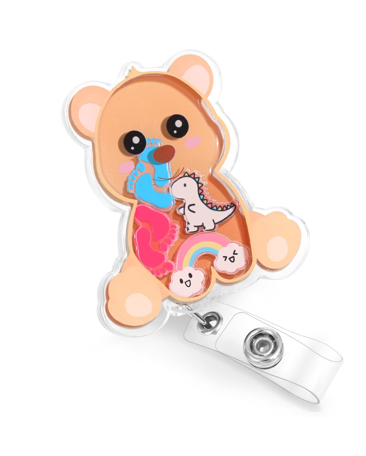 Plifal Badge Reel Holder Retractable with ID Clip for Nurse Nursing - Name Tag Card Funny Medical Assistant Cute Shaker Accessories with Alligator