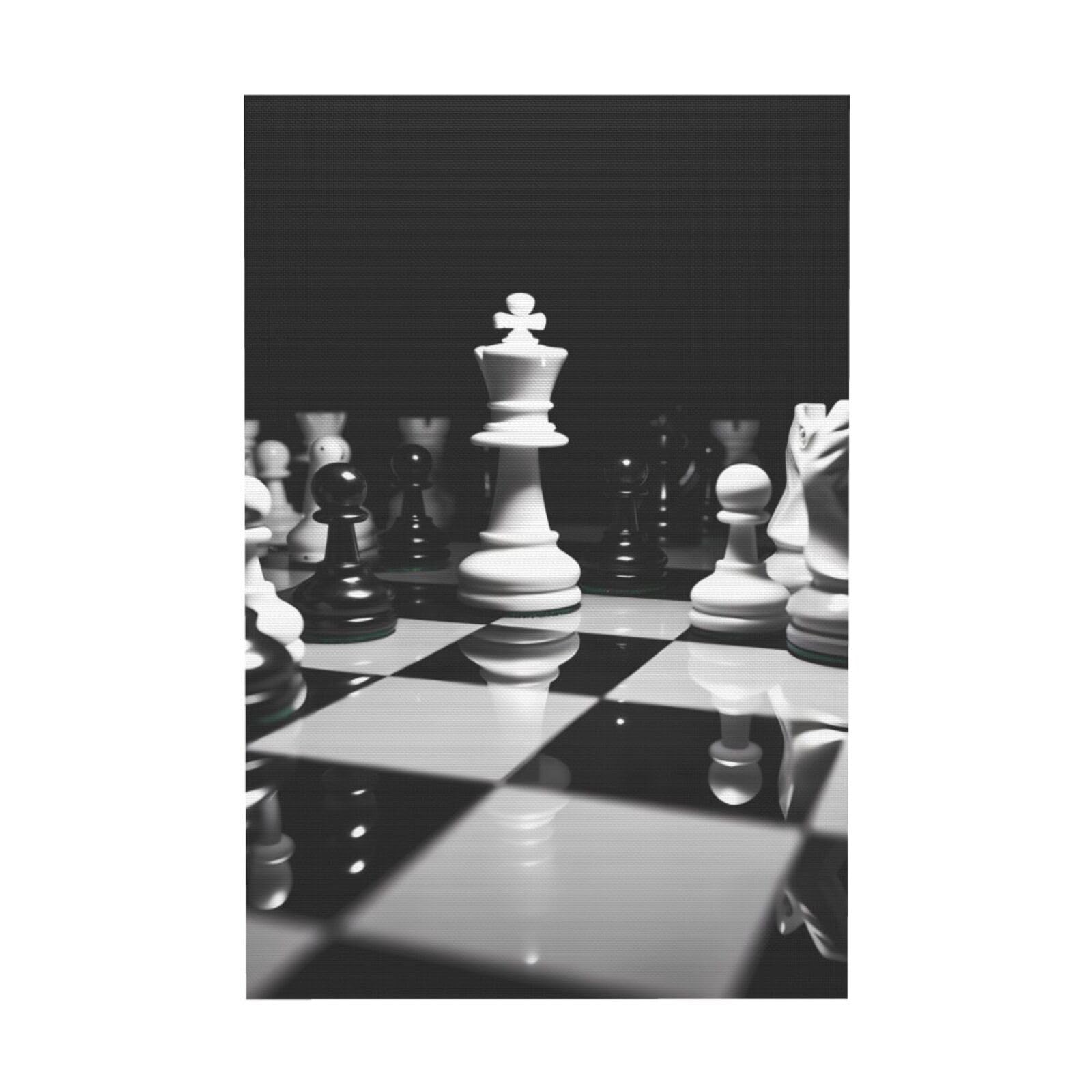 8"x12" Art Print Poster black and white chess Canvas Prints Wall Art Newspaper Aesthetic Canvas Posters Prints Painting for Dorm Bedroom Wall Decor Unframe Modern Artwork Painting