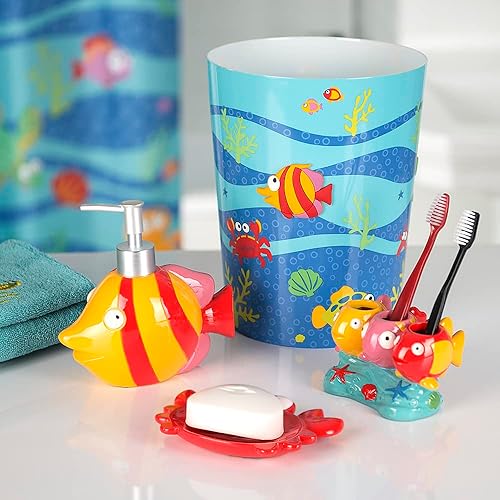 Miniatura 2 de Juego de accesorios de baño de cola de pez de 4 piezas