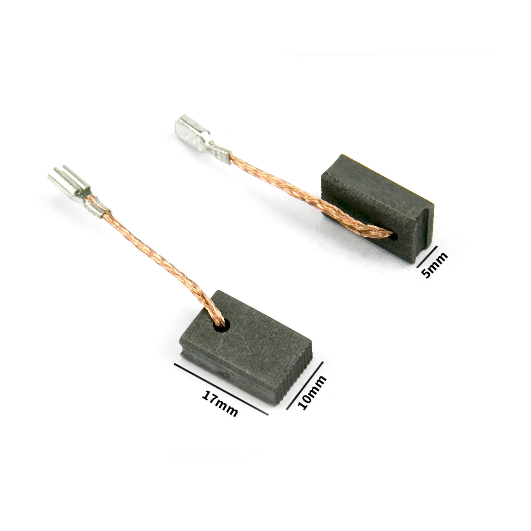 Balais Charbon Pour Meuleuse Bosch - Lot De 2, Dimensions 5x10x17 Mm - Compatible GWS, PWS, PKS, GKS Série