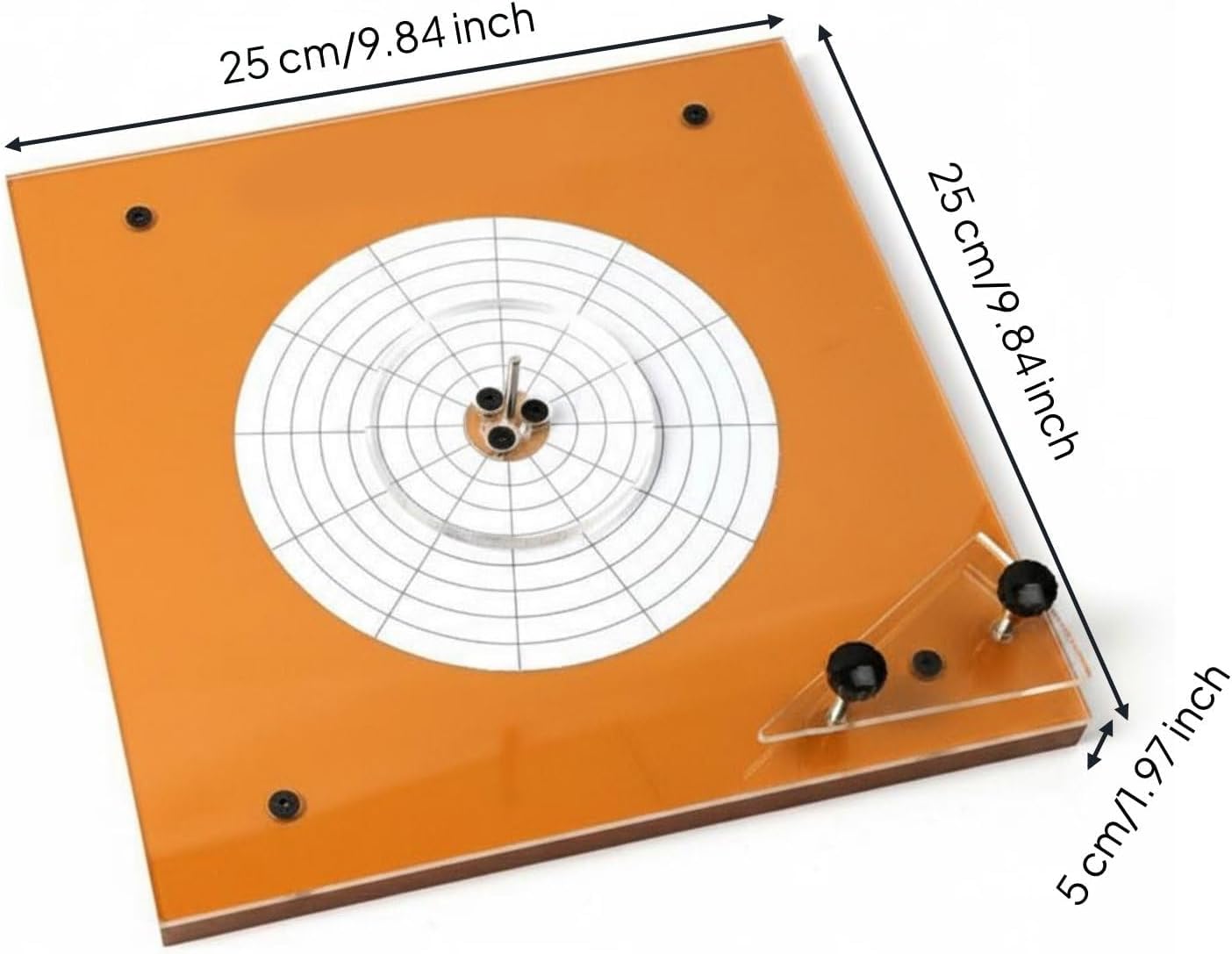 Dispositivo para la fabricación de rosetas de Metal acrílico: Base de fresadora Ajustable para Realizar Cortes repetibles en la incrustación de la Boca de Las Guitarras acústicas.