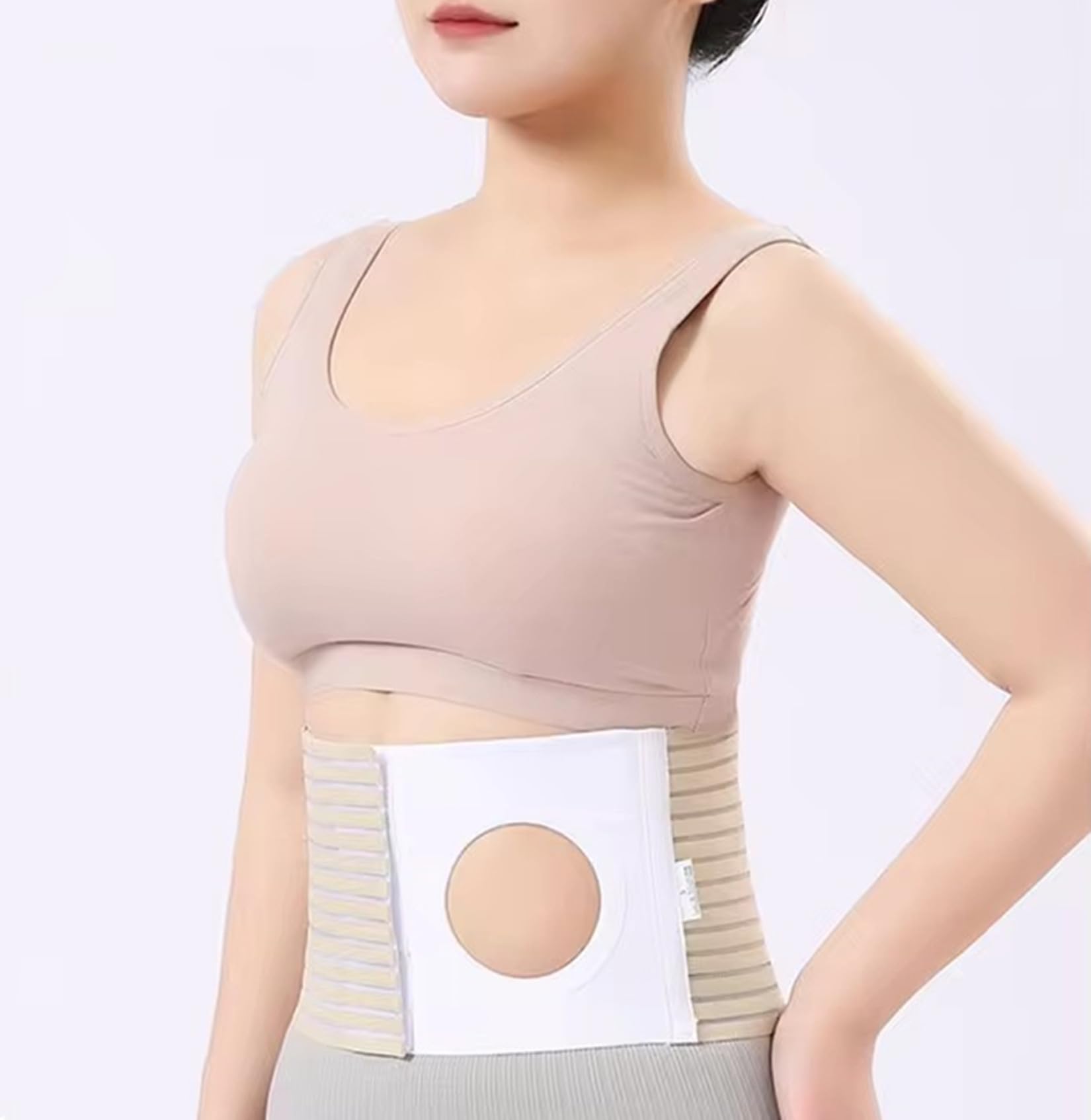 Cinturón de ostomía transpirable para hombres o mujeres, cinturón de soporte para hernia, faja abdominal para pacientes con colostomía para evitar la apertura del estoma de hernia parastomal (S)