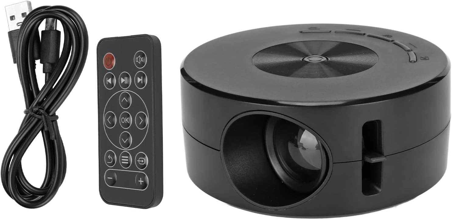 Mini Proiettore, Proiettore Cinematografico Portatile, Proiettore LED LCD TFT Multifunzione per Home Theater, Funzione dello Stesso Schermo del Telefono, Protezione degli Occhi