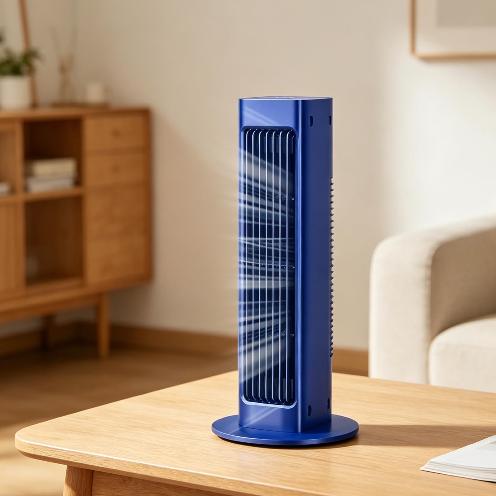 Ventilatore portatile a torre da tavolo a 3 velocità USB Plug in piccolo ventilatore con base stabile dispositivo di raffreddamento per camera da letto uffici cucina tavolo piccolo interno
