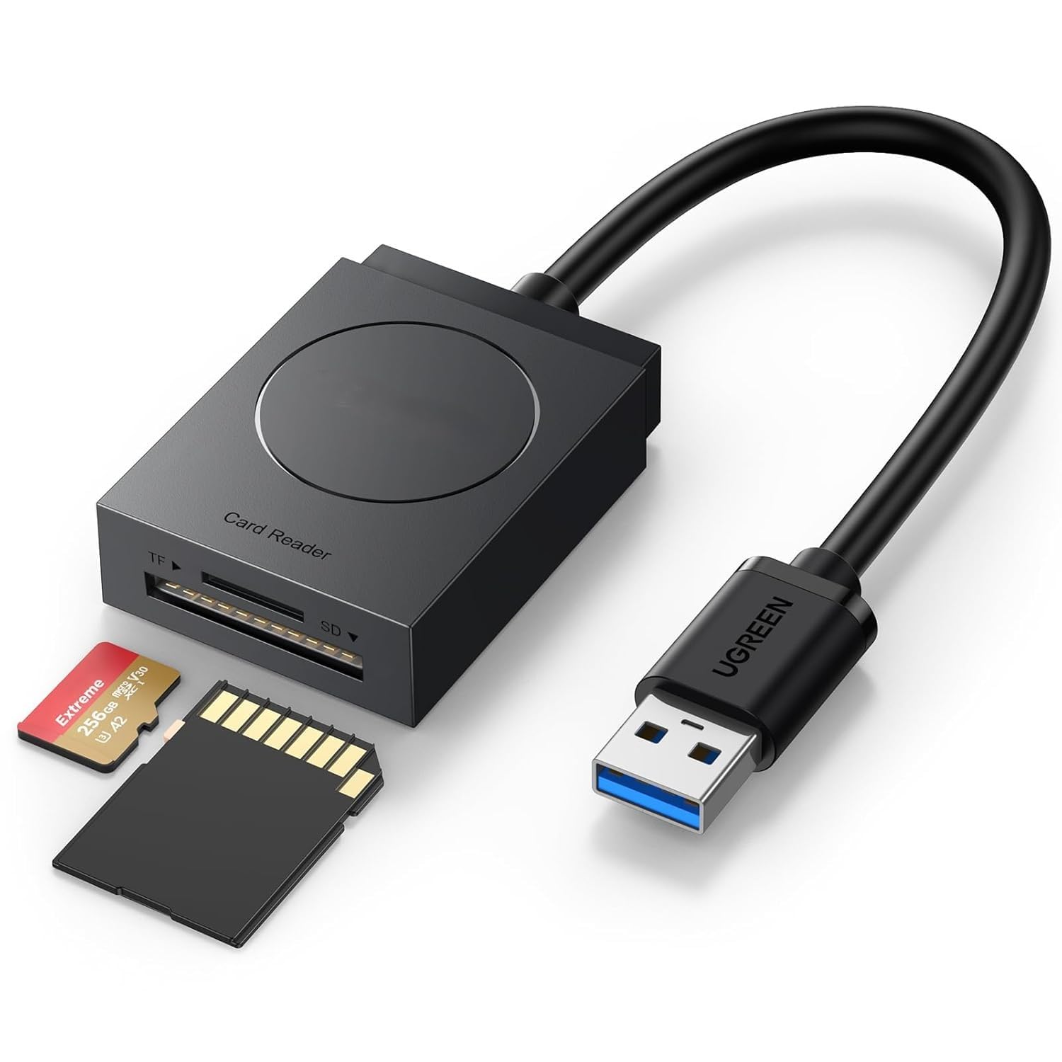 Careflection SD Card Reader USB 3.0 Dual Slot Flash Memory Card Reader TF, SD, Micro SD, SDXC, SDHC, MMC, RS-MMC, Micro SDXC, SDHC, UHS-I for Mac, Windows, Linux, Chrome, Read 2 Cards-image-36