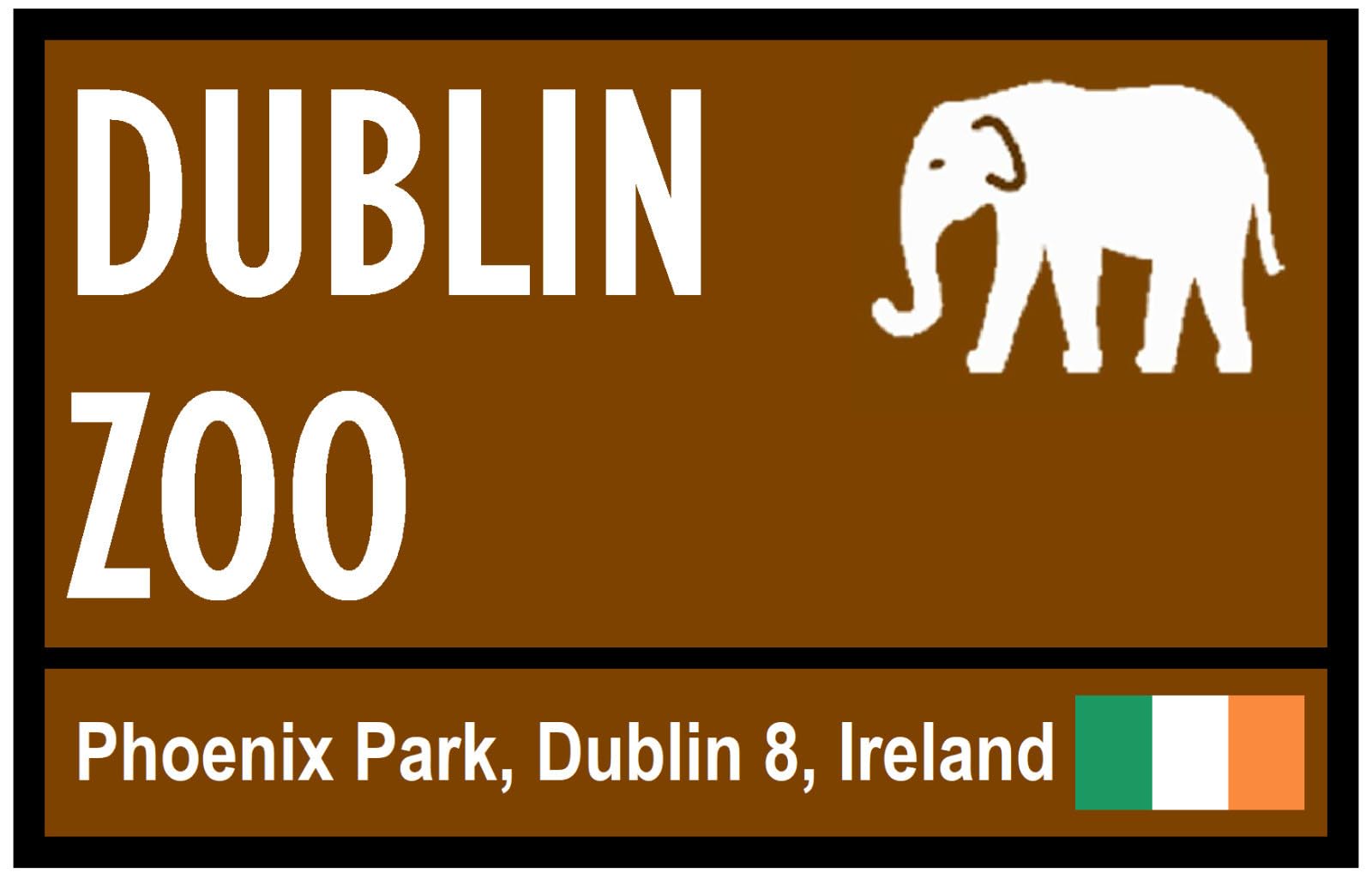 Yelacecca Street Road Signs Dublin Zoo New Decoration Props Plaque 8X12 Inch