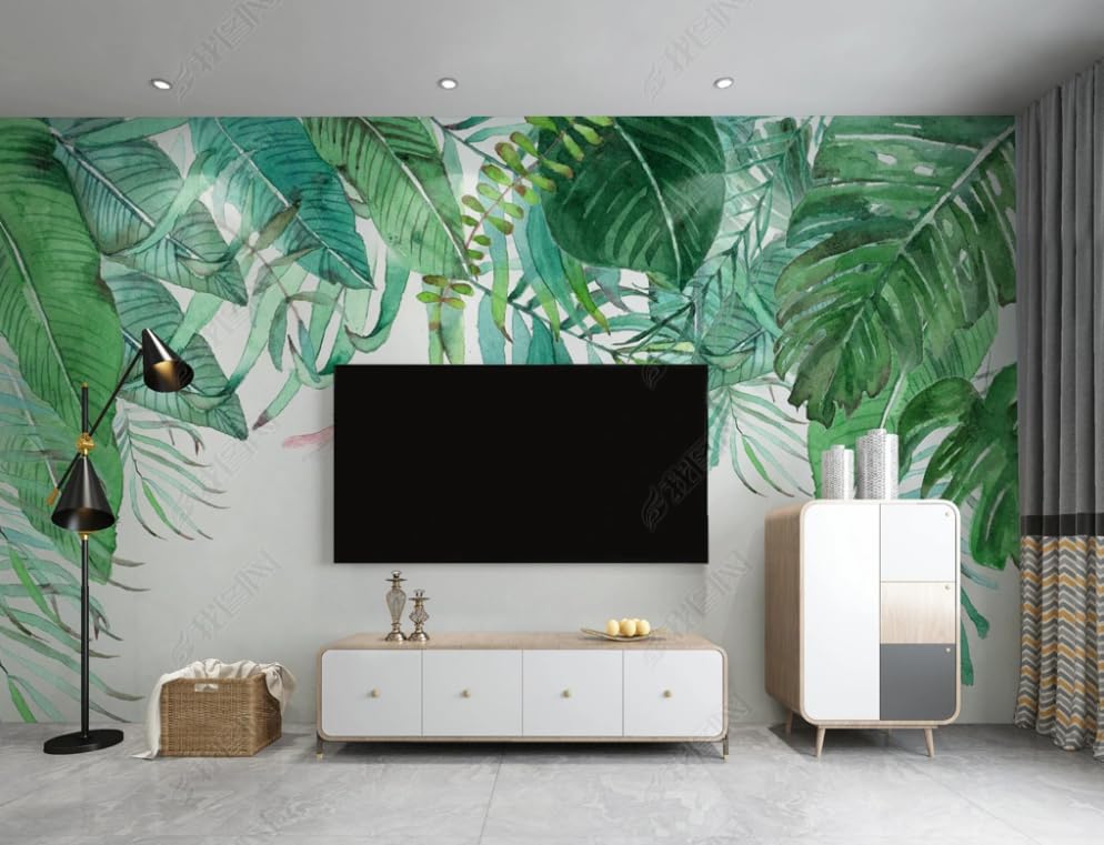 Papier peint intissé tropical géant pour salon et chambre moderne