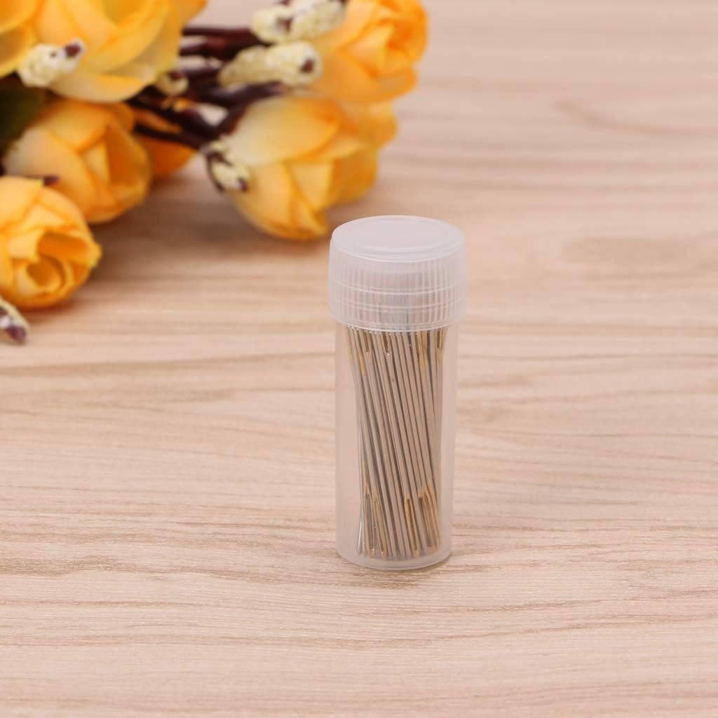 100Pcs/Box Sewing Needle with Bottle Gold Tail Needle 24# Stitching Needle Knitting Needle Knitting Tool