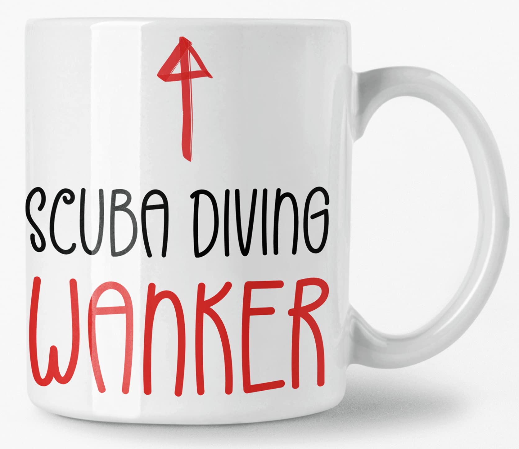 Scuba Diving Wanker Design Rude and Offensive Adult Humour Coffee Mug