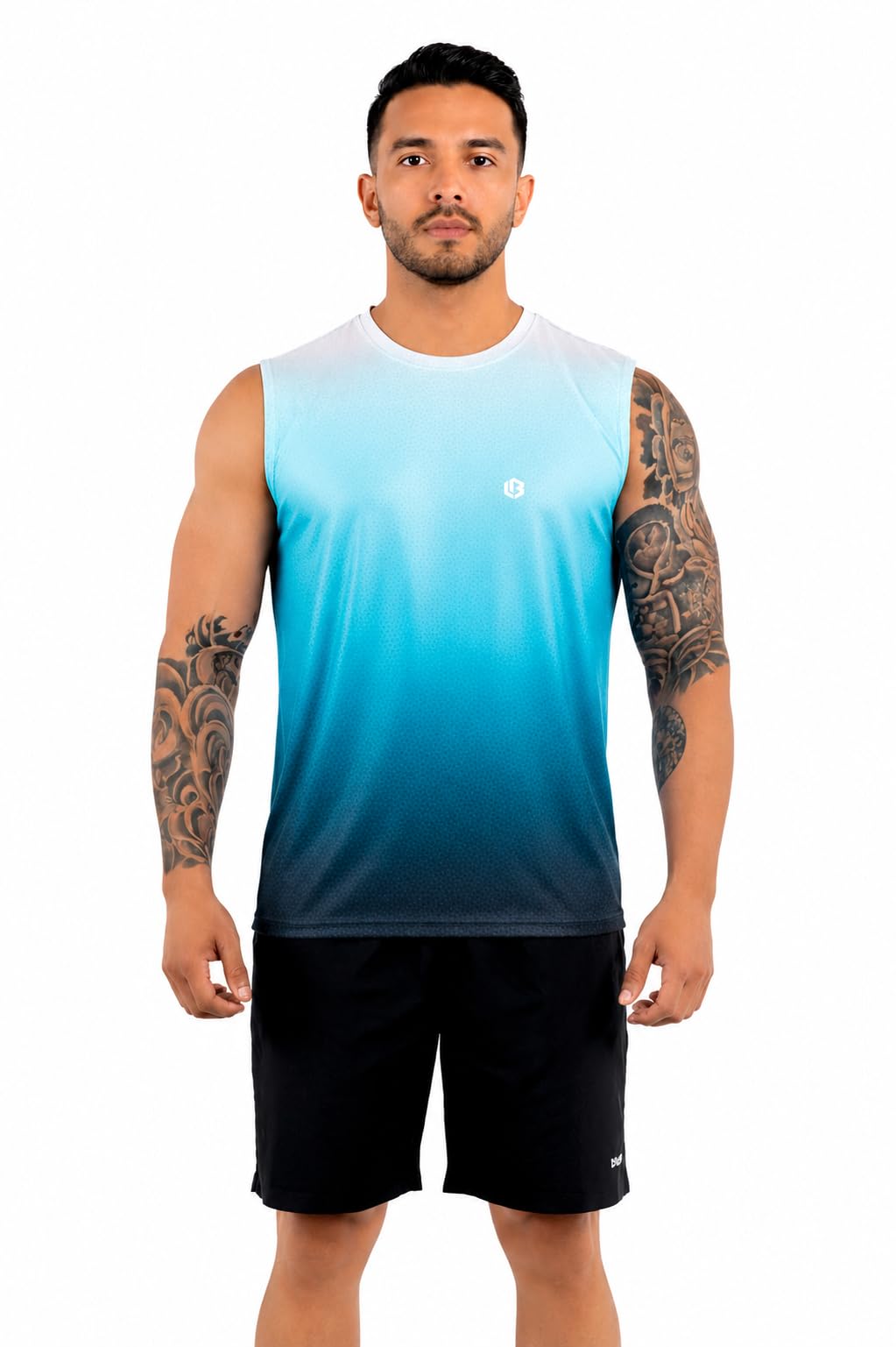 Polyster Men's Sports T-Shirt | Dri-Fit Quick Dry Activewear Gym Running Training Tee | Round Neck Sleeveless-image-13