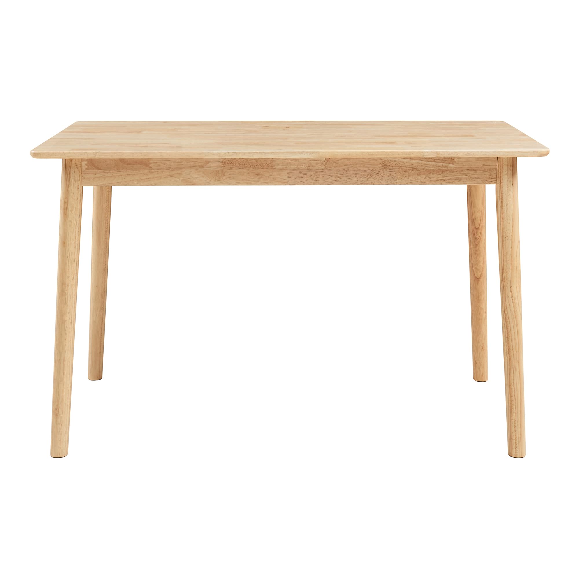 [en.casa] Tavolo da Pranzo con Piano Rettangolare 140x70 cm Tavolo da Cucina in Legno di Hevea con Posti Fino a 6 Persone - color Naturale