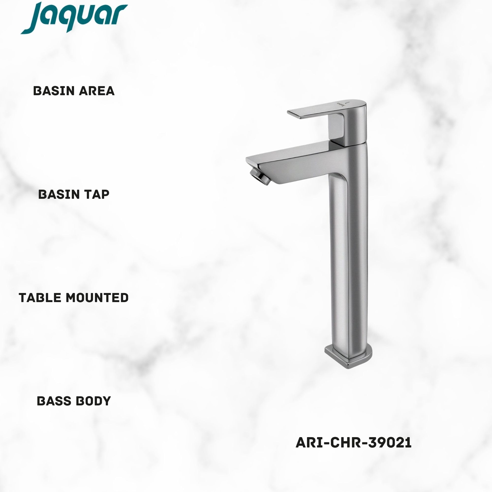 The Hitter 15p ラディカル JAQUAR ARIA Series Table Mounted Tall Boy Cold ONLY Basin TAP/TAP