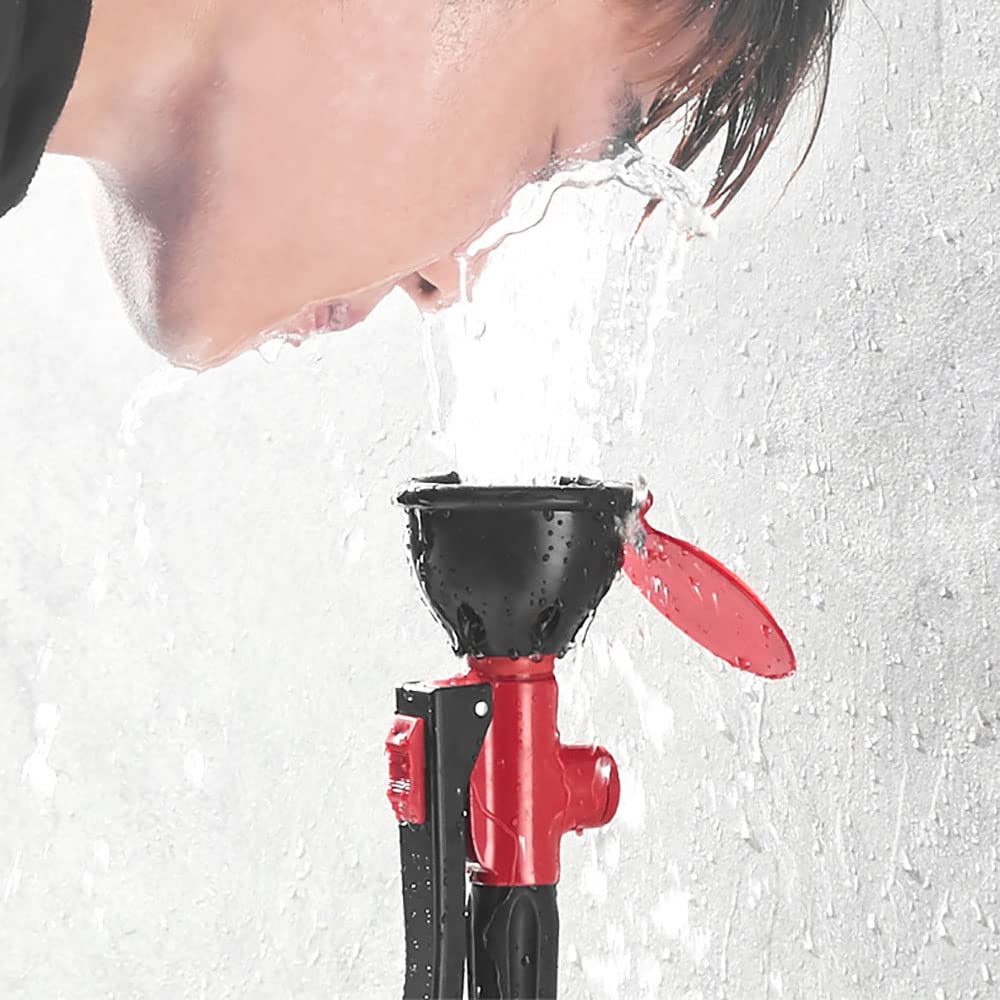 Estación lavaojos de Emergencia portátil de Cobre con Manguera extraíble para Ducha de Flujo Continuo – Ideal para Uso en fábricas, oficinas, Laboratorios e Industria.