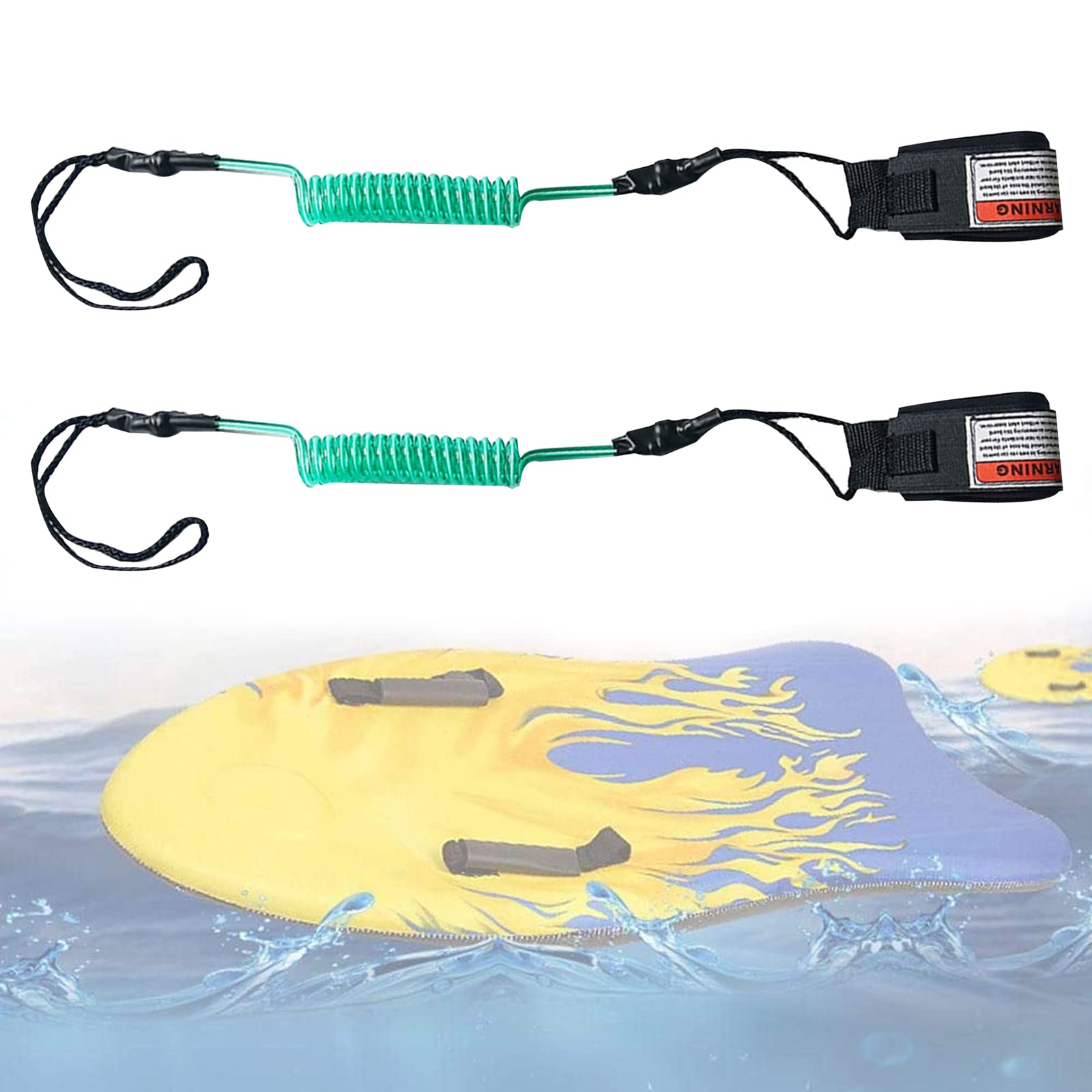 Guinzaglio Da Surf E SUP - Leash Arrotolabile Per Tavola E Pagaia, Con Cinturino Regolabile - Foto 12