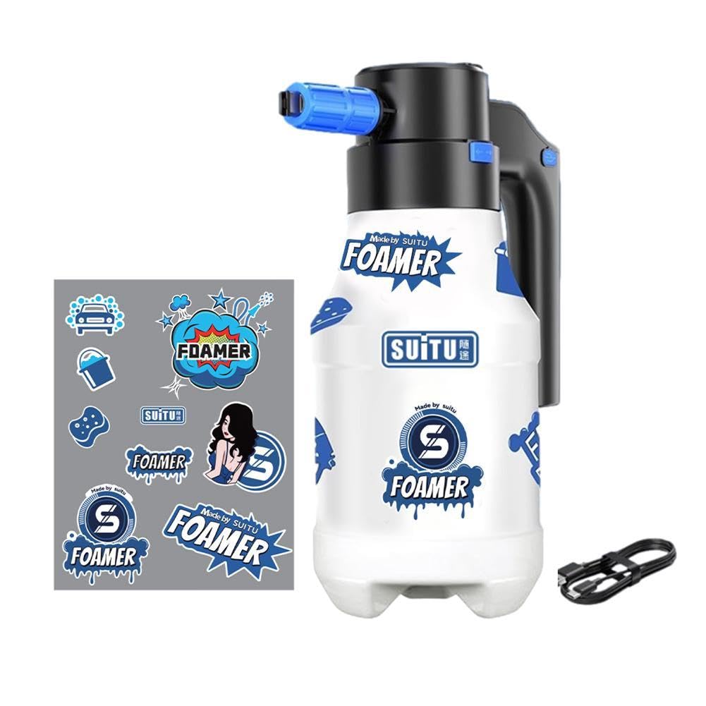 Soffiatore Per Auto Ad Alta Pressione Vllold - Per Pulizia Interni Auto, Con Ugello E Spazzola - Leggero E Potente - Foto 4