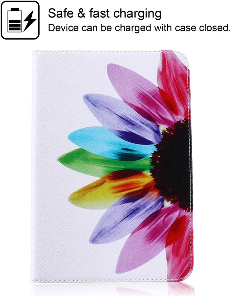 Galaxy Tab S2 8.0 Case - Newshine PU Leather Stand Folio Case Cover with Card Slots, Note Holder for Samsung Galaxy Tab S2 Tablet (8.0 Inch, SM-T710 T715) - Flower image 3