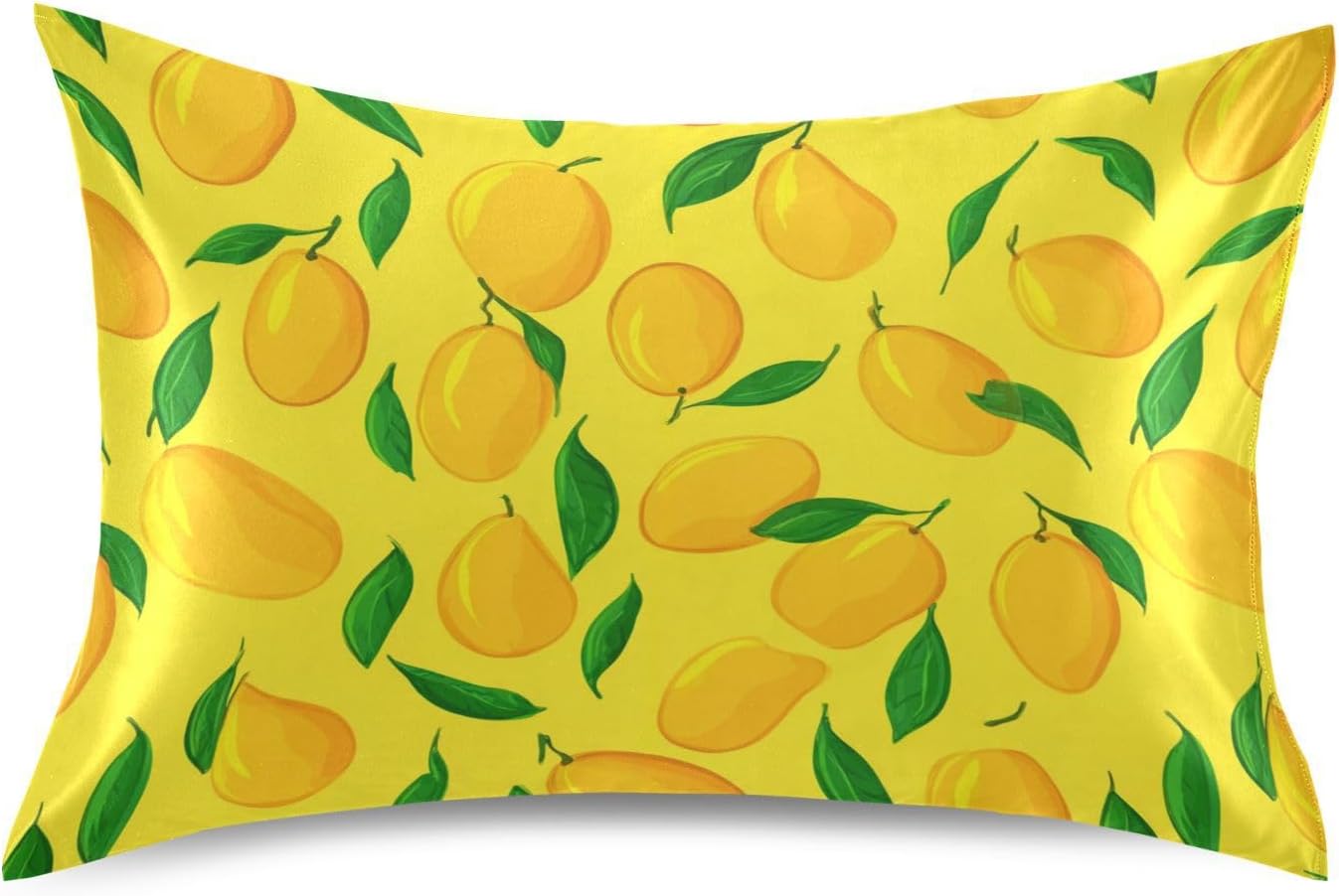 Kcldeci Pillow Cases Mango Pattern Pillowcases Satin Pillow Case Covers with Envelope Closure Pillow Protectors King Size 20x40in
