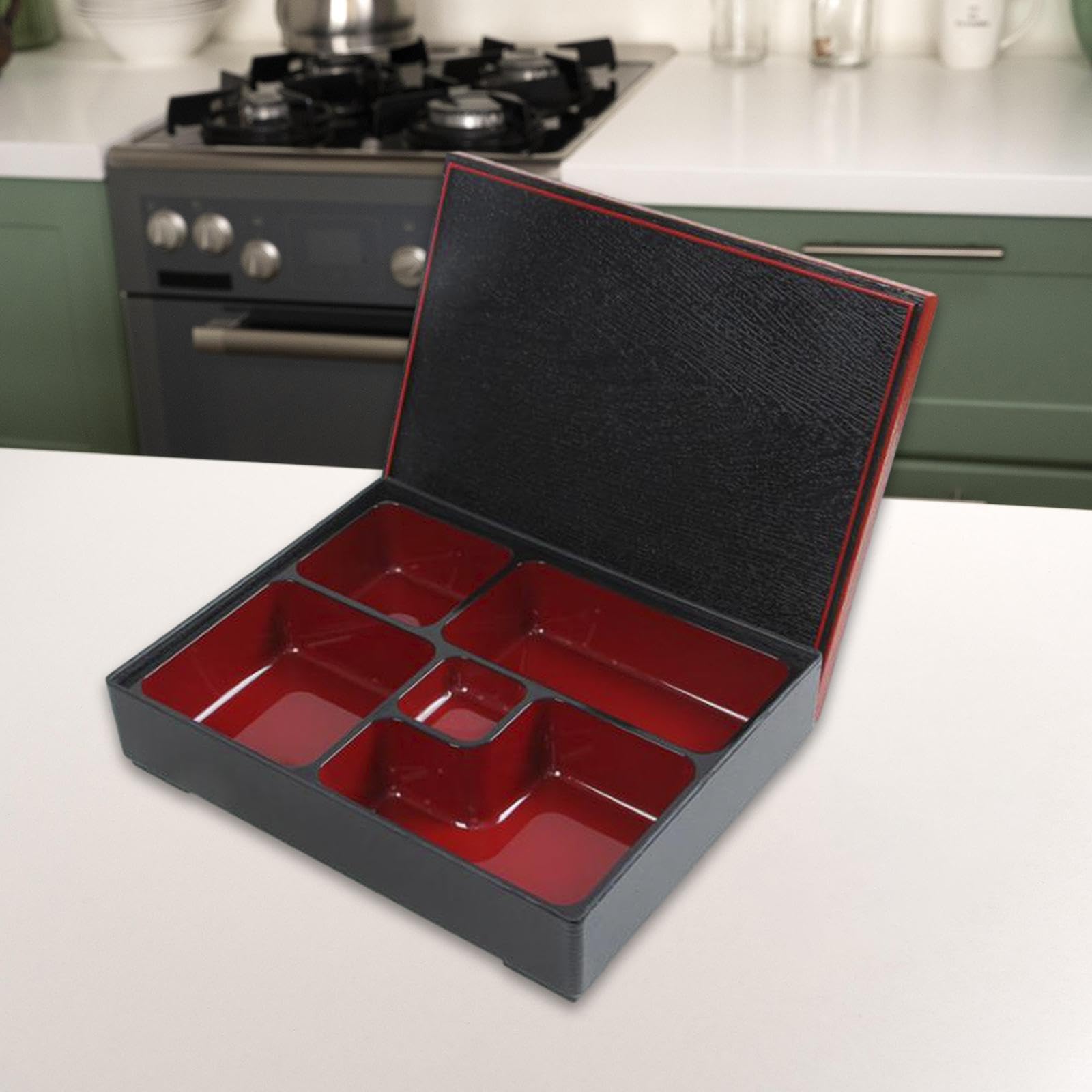 Lot de 2 boîtes à bento japonaises traditionnelles avec couvercle pour bureau, affaires, pique-nique