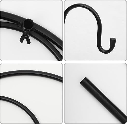 Miniatura 9 de Yardwe Ganchos para exteriores, macetas de metal, comederos para pájaros al aire libre, ganchos colgantes para plantas, ganchos en S, para