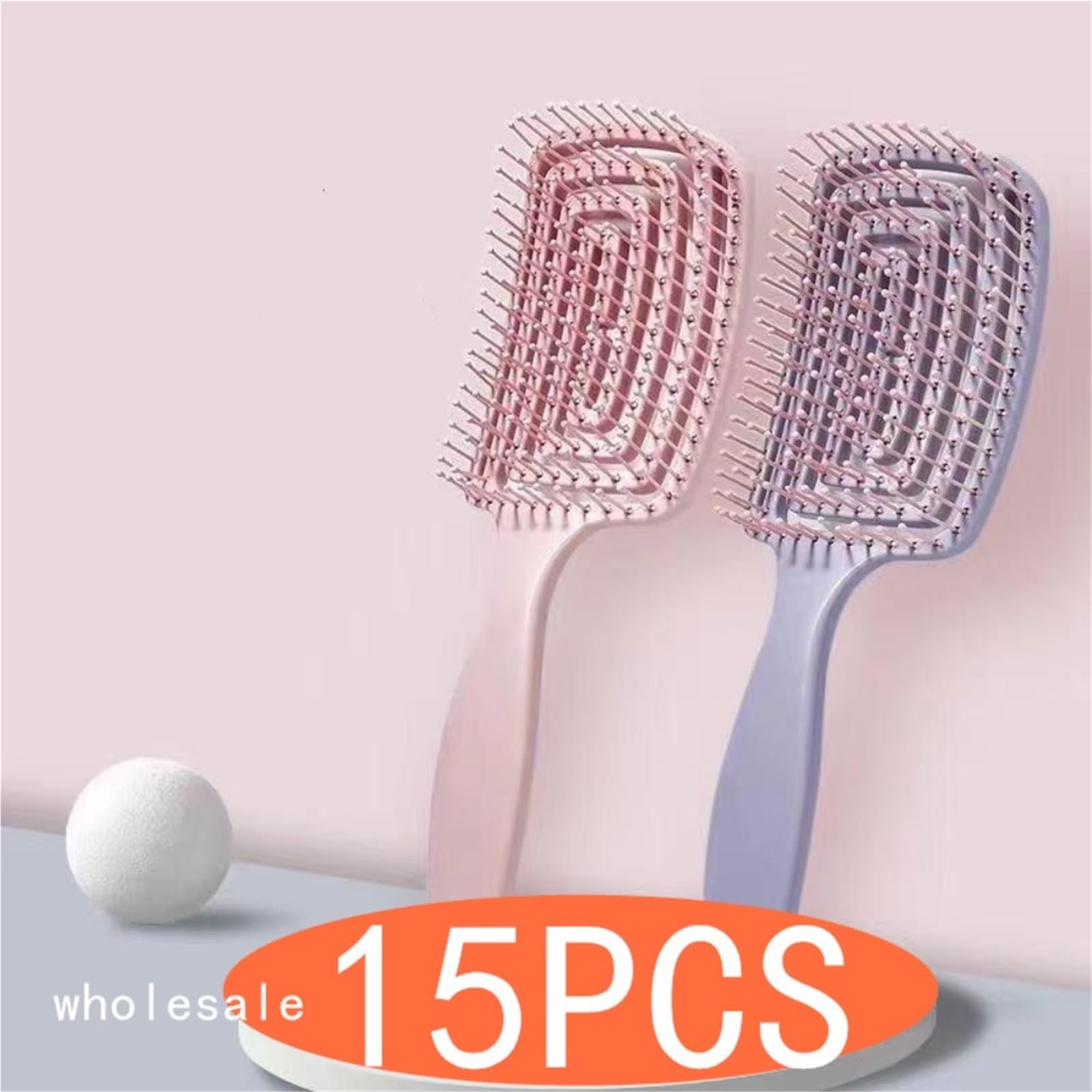 Set de 15 cepillos para el cabello, secado rápido, masajeador para rizos húmedos (15 unidades)