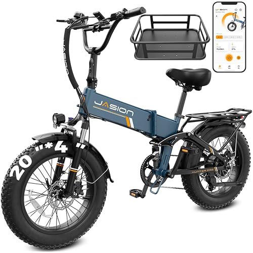 Jasion X-Hunter/ST/PRO Electric Bike for Adults,1800W/1400W Peak 20''Fat Tire Foldable Ebike,Folding E Bike Up to 80/70 Miles Range,720/624WH Removable Battery,30 MPH E Bike,Certified by UL2849