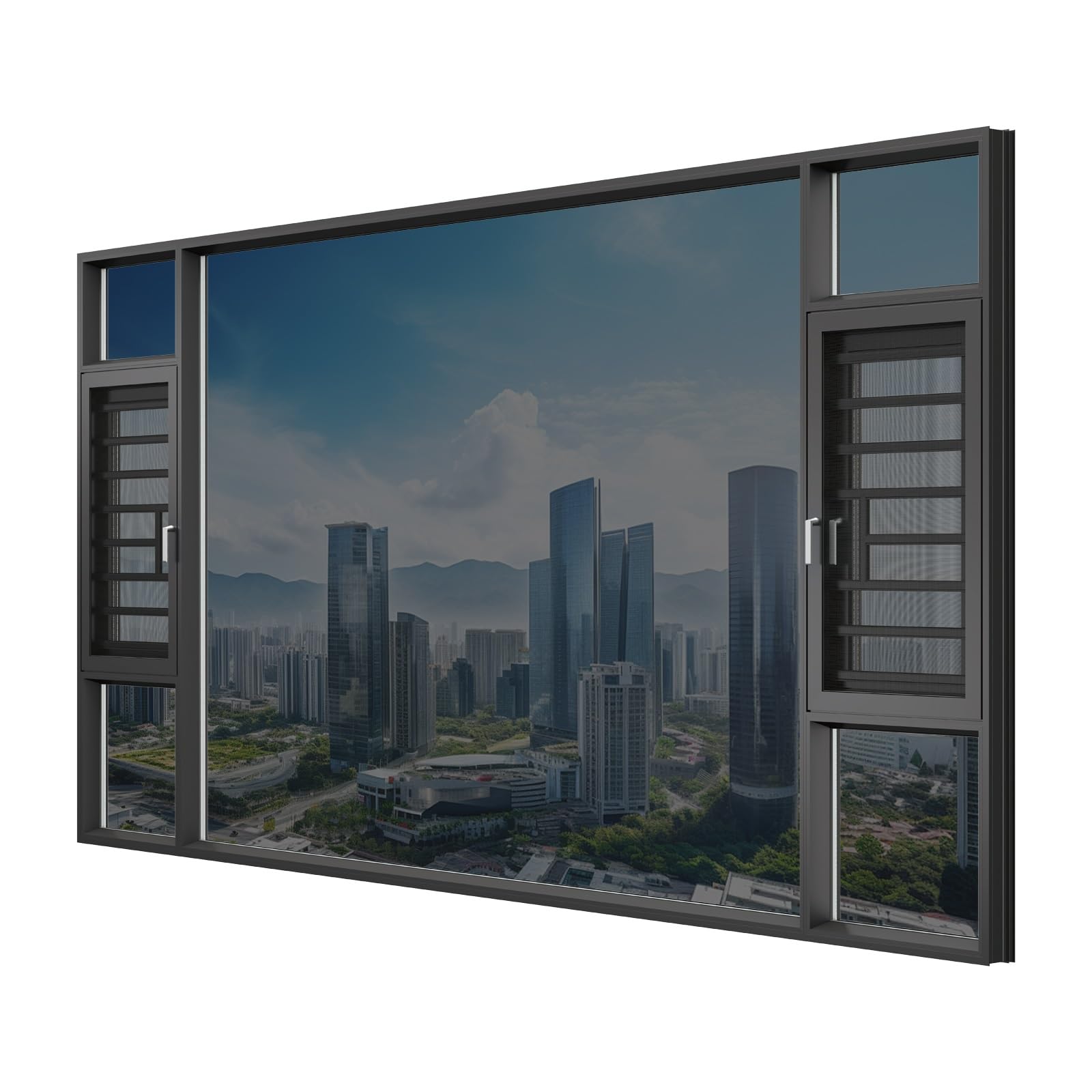 Film anti chaleur pour vitre protection UV et solution occultante sans colle grise 120x400cm