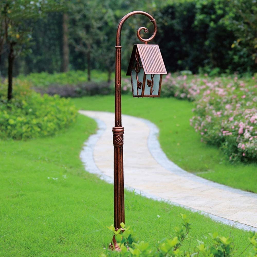 Borne lumineuse extérieure style européen vintage pour éclairage de jardin et pelouse