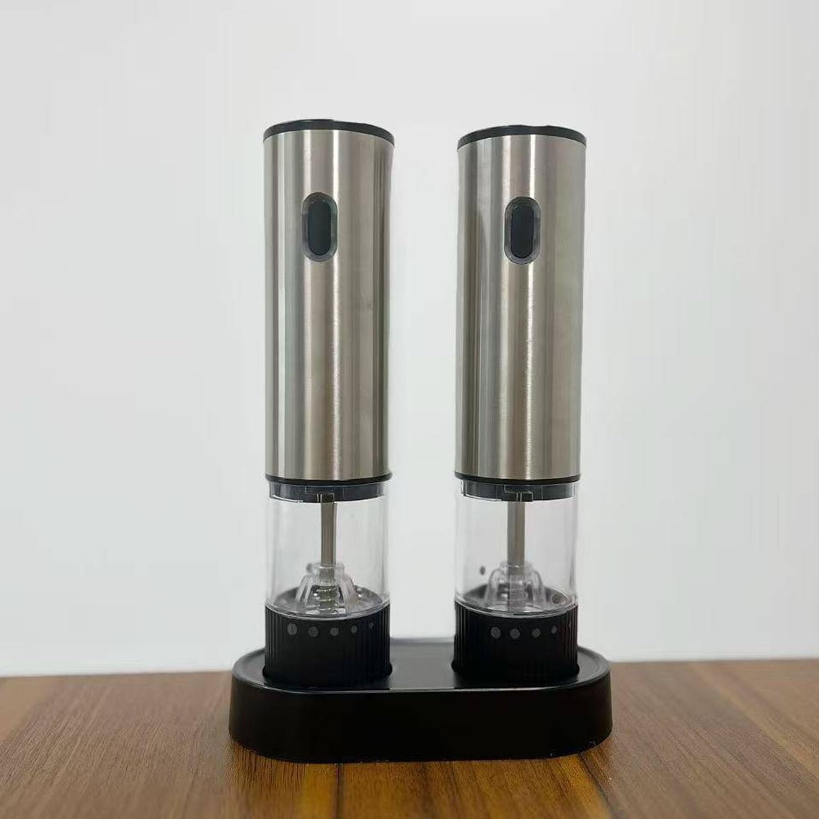 Moulin à poivre et sel réglable rechargeable pour la cuisine, la pâtisserie, le moulin à épices, utilisation en extérieur et intérieur, broyeur d'assaisonnement automatique, grossier réglable