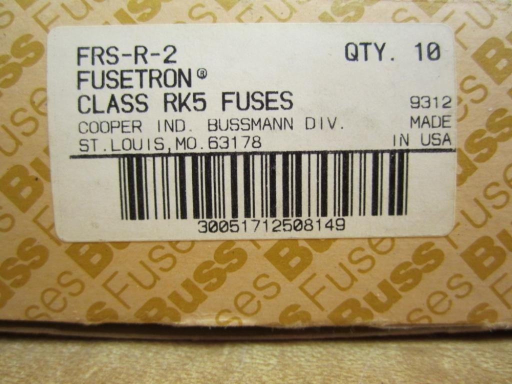 Bussmann FRS-R-2 Fusetron Fuse FRSR2 (Pack of 10)