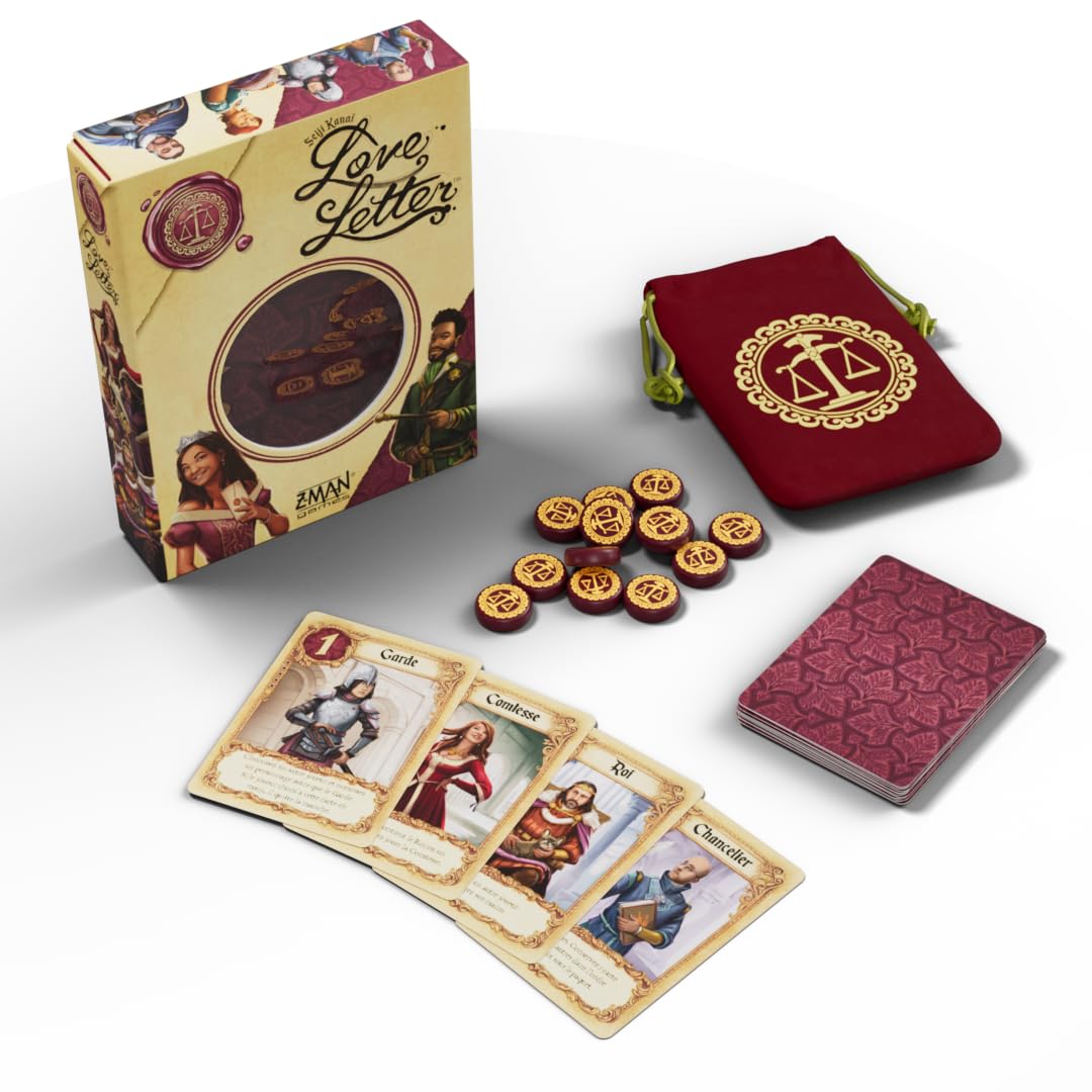 Asmodee Love Letter Jeu de Cartes Stratégique 10 Ans 2-6 Joueurs 15 Min Version Française Z-Man Games