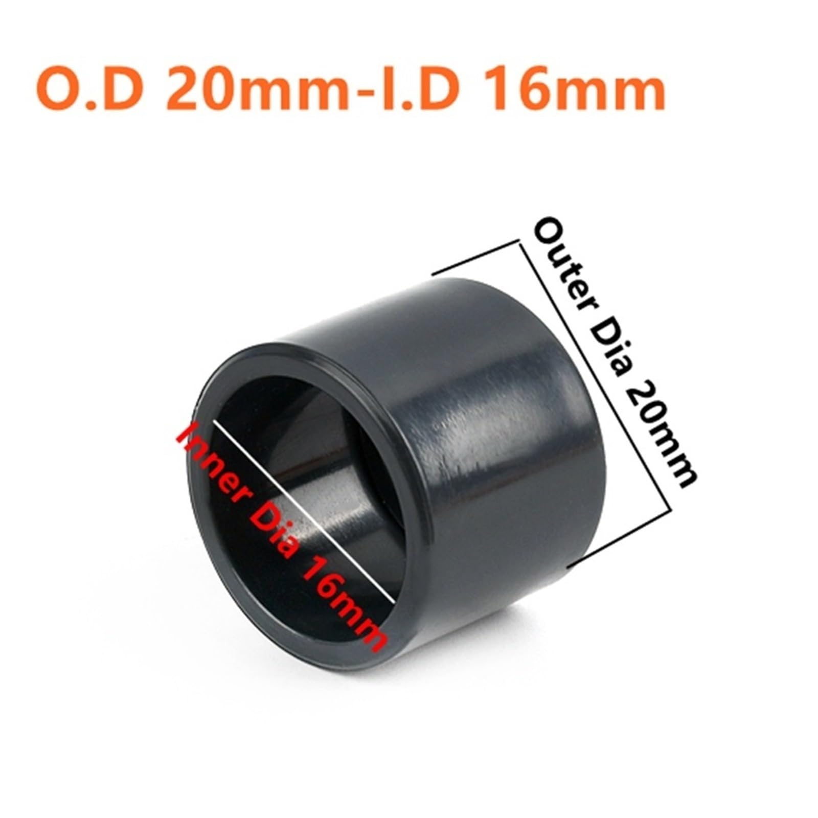 Genérico Conector Reductor de tubería de PVC de 20/25/32/40/50 mm for Acuario, Peces, Rellenos de tubería de PVC, buje de tubería for riego de jardín, 1/5/10 Unidades(O.D 20mm-I.D 16mm,10 Pieces)