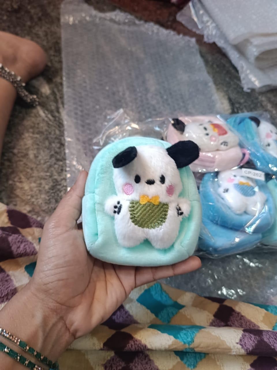 Plush Dog Stuffed Toy with Mini Backpack, Soft Animal Doll | Kids Soft Toy, Miniature Size, Embroidered Details, Collectible Figurine, Pastel Colours-image-38