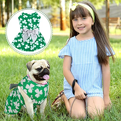 6 Pieces Holiday Dog Dress Easter Puppy Dress Amrican Flag Day Dog Bow Knot Skirts Puppy Birthday Dress For Easter(Large/ Fit 5-6 Lbs) #TOP6