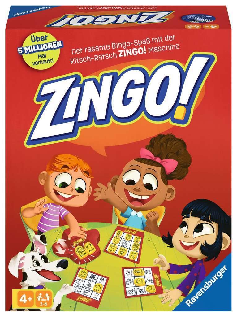 Ravensburger Zingo, dzieci od 4 lat, dla 2 do 6 graczy, gra bingo (22354) (wydanie niemieckie)