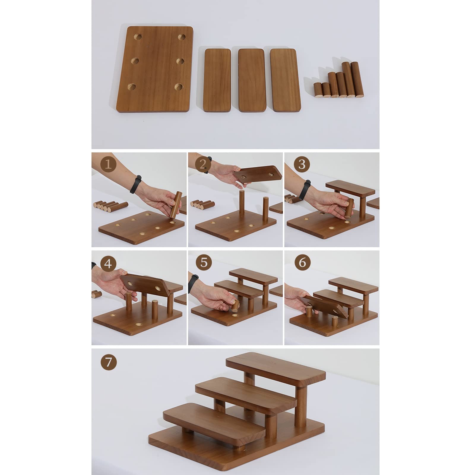 Espositore per Occhiali da Sole Occhiali Stand Gioielli Stand EyeGlasses Display Stand Piccoli ornamenti Occhiali Visualizzare Stoccaggio in legno Per Esposizione Commerciale Domestica Negozio ( Size