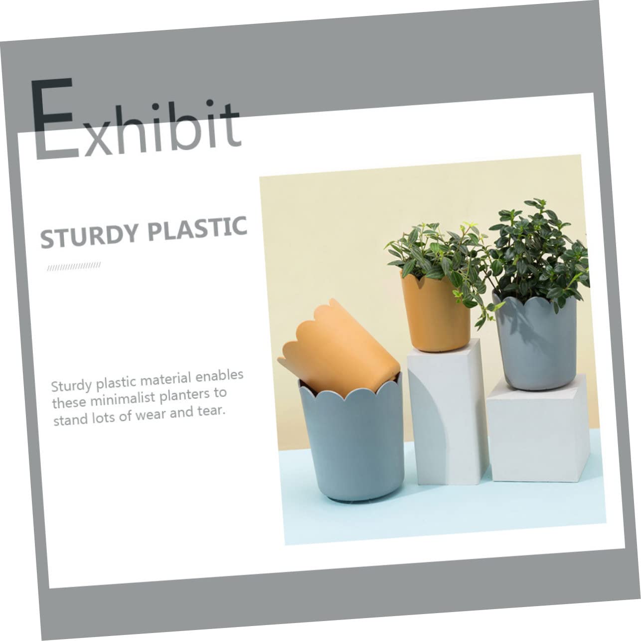 Abaodam 10 Ensembles Pots de Fleurs Plastique Renforcé de Petits Pots de Plantes Soucoupes pour Repiquage Plantes Intérieur Grise Petite Drainage Aération
