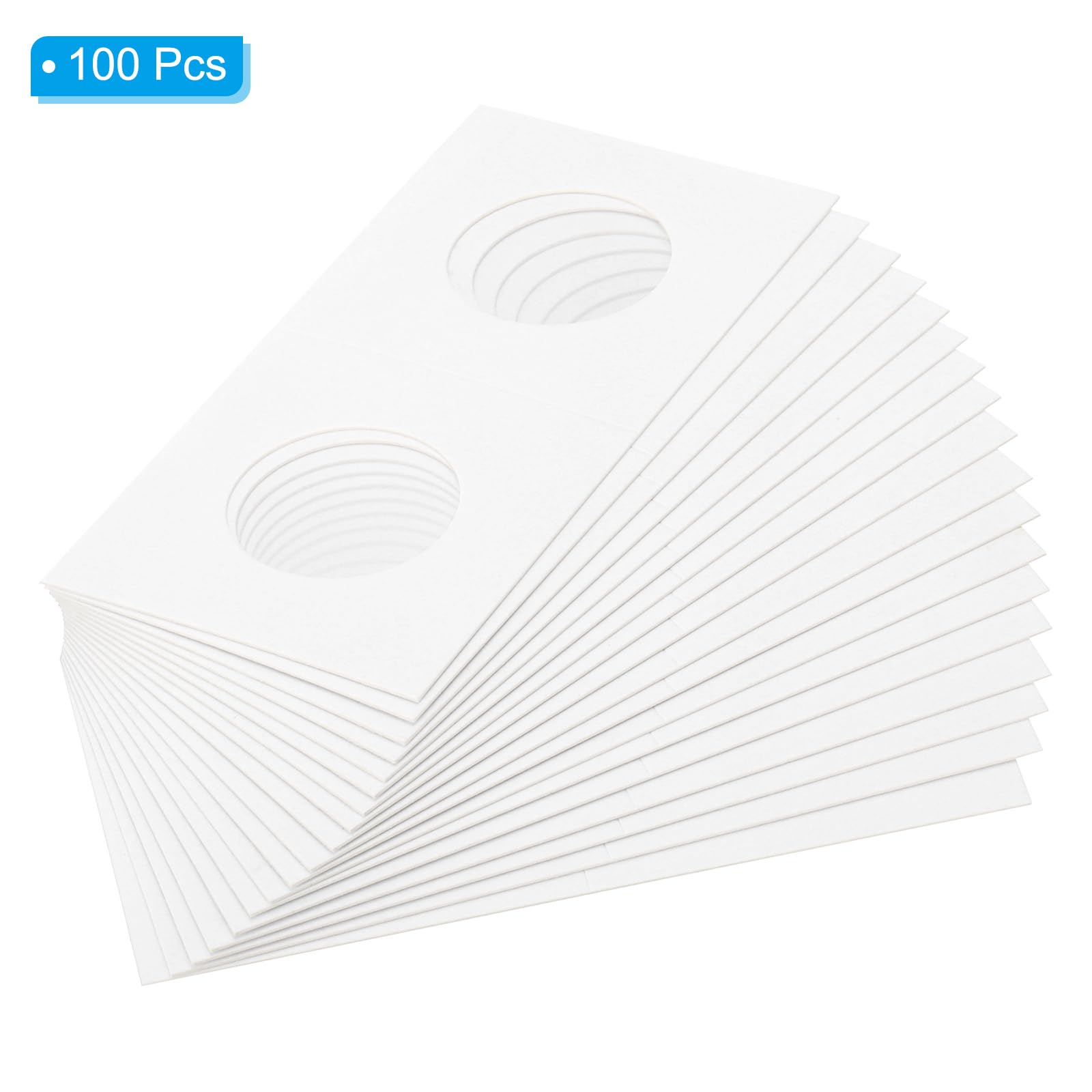 Amazon｜PATIKIL 2 x 2 コインフリップ 100個 26.5 mm ダンボールコインホルダー ペーパーコインホルダー コイン収集  コレクター用 ホワイト｜収納ケース・ボックス オンライン通販