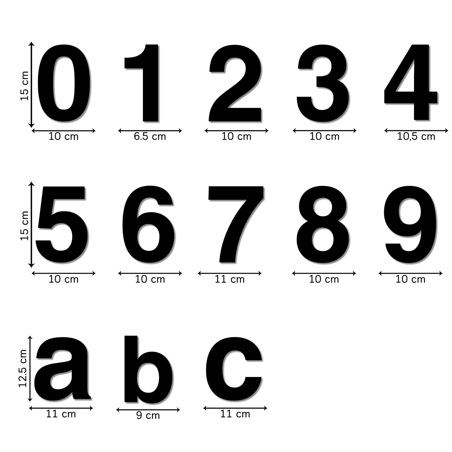 LEIASA | Numéro Adhésif Maison - 150 Mm - Acier Inoxydable 304 - Nº 1