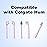 CILGEWH Replacement Toothbrush Heads 10 Pack Compatible with Colgate Hum Connected Smart Battery Electric Toothbrush Head, Purple